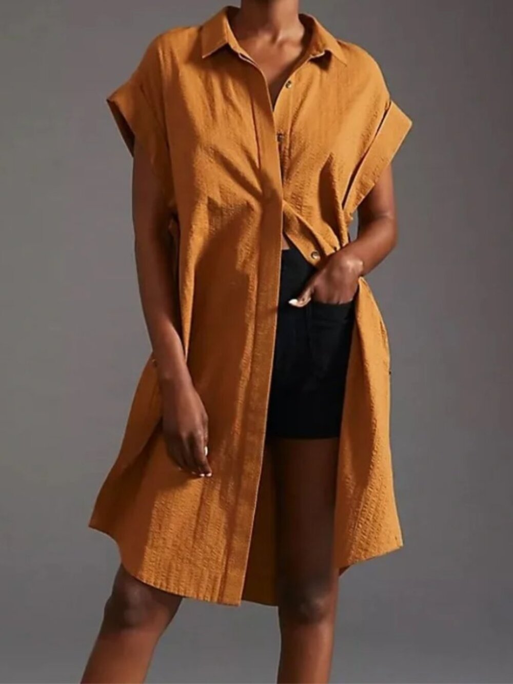 Maeve Side-Slit Relaxed Tunic  Size: XS